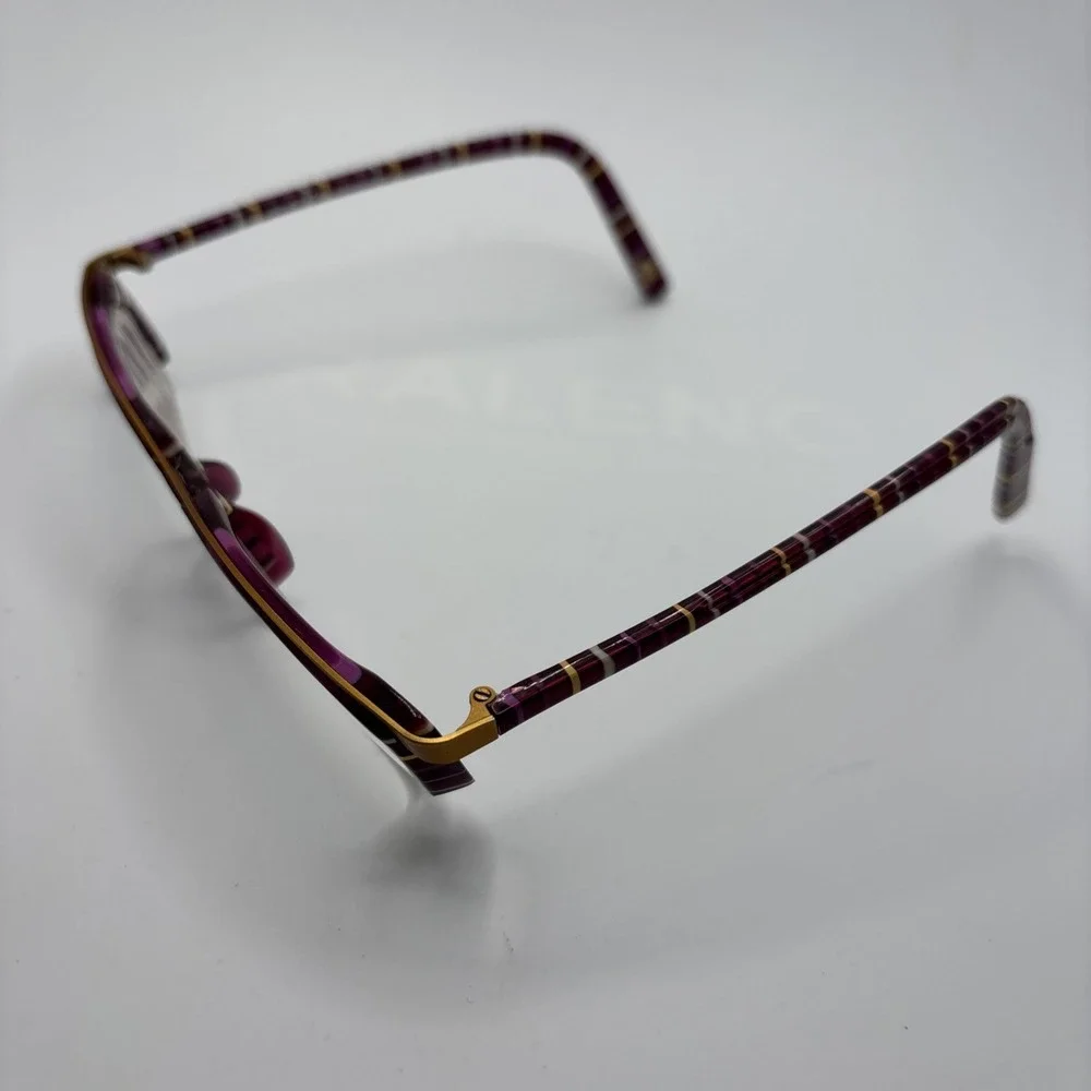 La Matta Italy ANCJEMO COL.3 51-16-135 Purple/Gold Eyeglasses Frame #D171